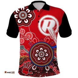 Melbourne Renegades Polo Shirt Cricket Indigenous Aboriginal Lizard Version Amazing Aussie