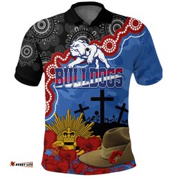 Western Bulldogs Football ANZAC 2023 Polo Shirt Aboriginal Mix Slouch Hat Amazing Aussie