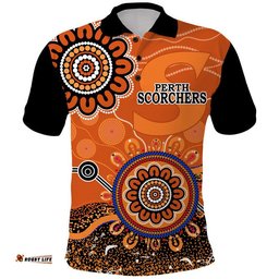 Perth Scorchers Polo Shirt Cricket Indigenous Aboriginal Amazing Aussie
