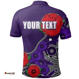 Custom Personalised Anzac Day AFL-Freo Army Mix Aboriginal Polo Shirt Amazing Aussie