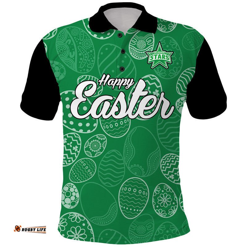 Custom Personalised Melbourne Stars Cricket Happy Easter Day Polo Shirt Simple Style Amazing Aussie