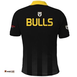 Macarthur Soccer Polo Shirt Bulls Black and Gold Amazing Aussie