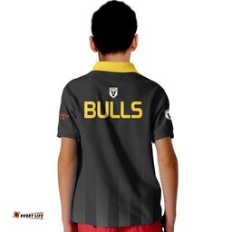 Macarthur Soccer Polo Shirt Bulls Black and Gold Amazing Aussie