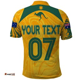 Personalised Aussie Matildas Polo Shirt 2023 Women World Cup Marble Patterns