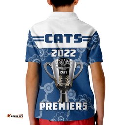Cats Football Polo Shirt Geelong Premiers 2022 Aboriginal Amazing Aussie