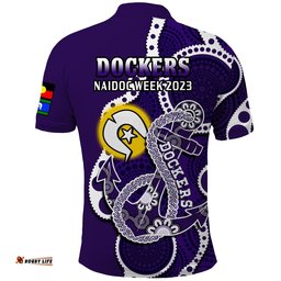 Fremantle Football NAIDOC 2023 Polo Shirt Dockers For Our Elders Indigenous Art Amazing Aussie
