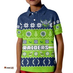 Custom Personalised Raiders Christmas Polo Shirt The Green Machine Aboriginal Art Merry Xmas Amazing Aussie