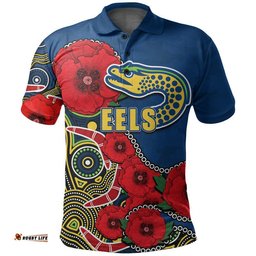 Custom Personalised Anzac Day NRL-Eels Army Mix Aboriginal Polo Shirt Amazing Aussie