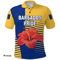Custom Personalised Barbados Cricket Pride Polo Shirt Simple Style Amazing Aussie