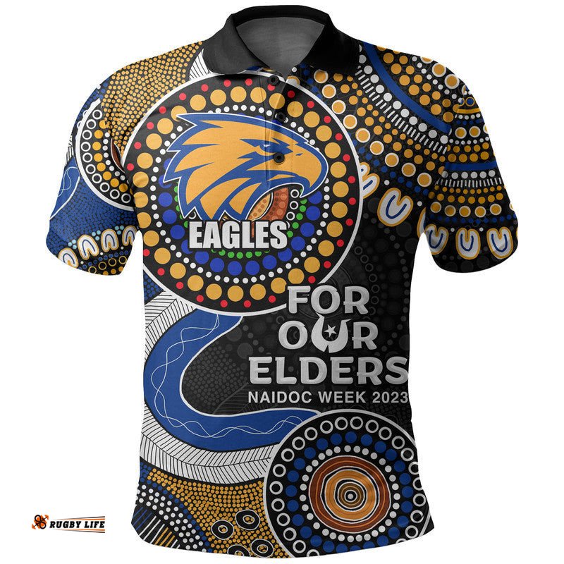 Eagles Rugby Polo Shirt NAIDOC 2023 Aboriginal Amazing Aussie