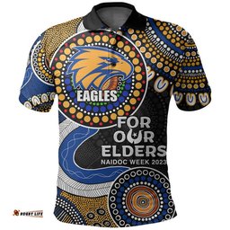 Eagles Rugby Polo Shirt NAIDOC 2023 Aboriginal Amazing Aussie