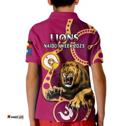 Brisbane Lions Football NAIDOC 2023 Polo Shirt For Our Elders Indigenous Art Amazing Aussie