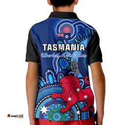Tasmania State Polo Shirt Australian Indigenous Art Amazing Aussie