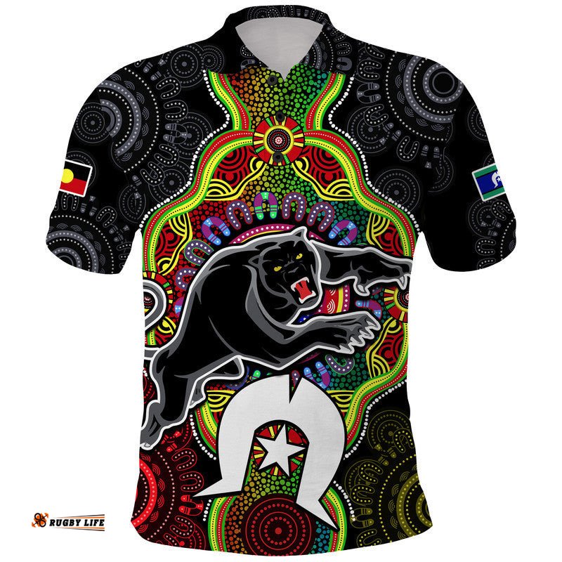 Custom Personalised Panthers Rugby NAIDOC Week Polo Shirt Indigenous Amazing Aussie