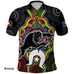 Custom Personalised Panthers Rugby NAIDOC Week Polo Shirt Indigenous Amazing Aussie