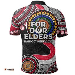 Bombers Rugby Polo Shirt NAIDOC 2023 Aboriginal Amazing Aussie
