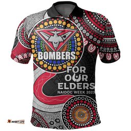 Bombers Rugby Polo Shirt NAIDOC 2023 Aboriginal Amazing Aussie