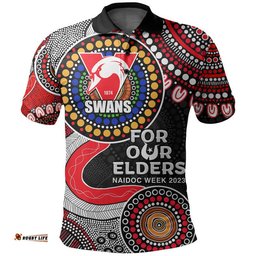 Swans Rugby Polo Shirt NAIDOC 2023 Aboriginal Amazing Aussie
