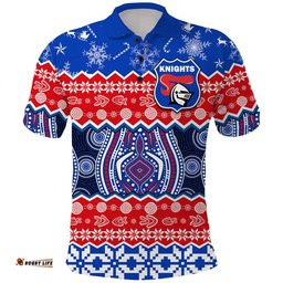 Knights Aboriginal Rugby Novocastrians Christmas Vibe Polo Shirt Amazing Aussie