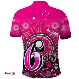 Sydney Sixers Polo Shirt Aboriginal Australia Cricket Champion Amazing Aussie
