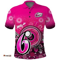 Sydney Sixers Polo Shirt Aboriginal Australia Cricket Champion Amazing Aussie