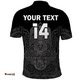 Custom Text And Number New Zealand Tiki Rugby Polo Shirt NZ Maori Koru Pattern Ver.01 Amazing Aussie