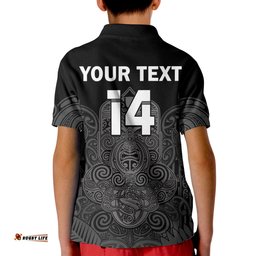 Custom Text And Number New Zealand Tiki Rugby Polo Shirt NZ Maori Koru Pattern Ver.01 Amazing Aussie