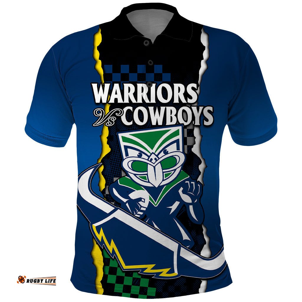 NRL Combine Warriors and Cowboys Polo Shirt