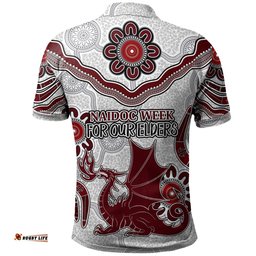 Australia Illawarra and St George NAIDOC Week 2023 Polo Shirt - Custom For Our Elders Boomerangs Polo Shirt Amazing Aussie