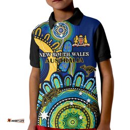 New South Wales State Polo Shirt NSW Australian Indigenous Art Amazing Aussie