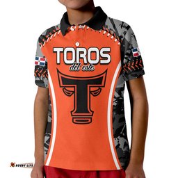 Dominican Toros De Este Baseball Stitches Polo Shirt Orange Amazing Aussie