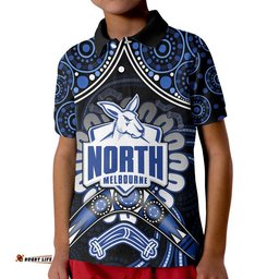 Kangaroos Football Polo Shirt Boomerang Indigenous Dots Amazing Aussie