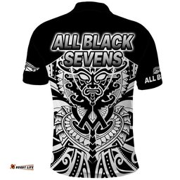 Aotearoa Silver Fern Rugby Sevens Polo Shirt Maori Tribal All Black Amazing Aussie