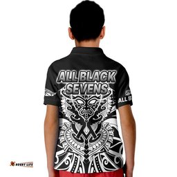 Aotearoa Silver Fern Rugby Sevens Polo Shirt Maori Tribal All Black Amazing Aussie