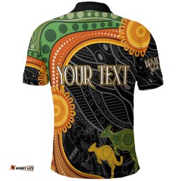 Personalised Australia Indigenous NAIDOC Week 2023 With Kangaroos Polo Shirt Amazing Aussie