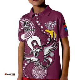 Custom Text And Number Sea Eagles Rugby NAIDOC 2023 Polo Shirt Indigenous For Our Elders Amazing Aussie