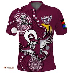 Custom Text And Number Sea Eagles Rugby NAIDOC 2023 Polo Shirt Indigenous For Our Elders Amazing Aussie
