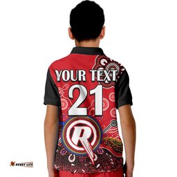 Custom Personalised Melbourne Renegades Polo Shirt Cricket Indigenous Aboriginal Lizard Version Amazing Aussie