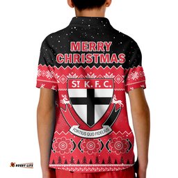 St Kilda Football Polo Shirt Saints Indigenous Merry Christmas Amazing Aussie