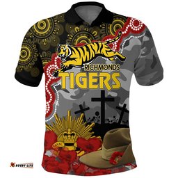Tigers Football ANZAC 2023 Polo Shirt Aboriginal Mix Slouch Hat Amazing Aussie