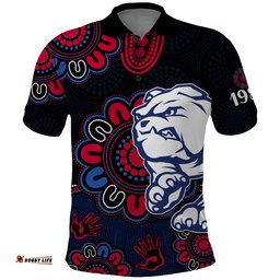 AFL Western Bulldogs Dogs 1877 Aboriginal Polo Shirt Amazing Aussie