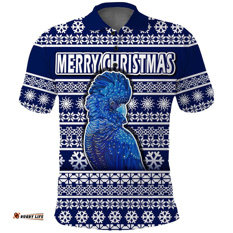 Custom Personalised Australian Cockatoo Christmas Vibe With Aboriginal Dot Painting Style Polo Shirt Amazing Aussie