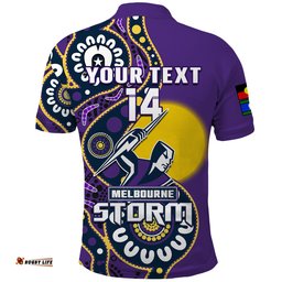 Custom Text And Number Storm Rugby NAIDOC 2023 Polo Shirt For Our Elders Aboriginal Amazing Aussie