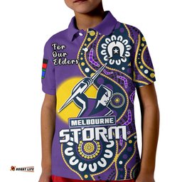 Custom Text And Number Storm Rugby NAIDOC 2023 Polo Shirt For Our Elders Aboriginal Amazing Aussie