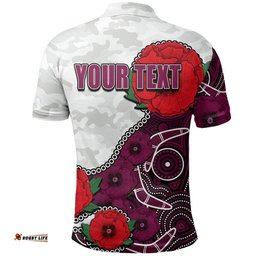 Custom Personalised Anzac Day NRL-Eagles Army Mix Aboriginal Polo Shirt Amazing Aussie