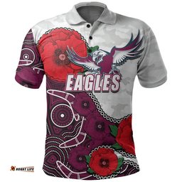 Custom Personalised Anzac Day NRL-Eagles Army Mix Aboriginal Polo Shirt Amazing Aussie
