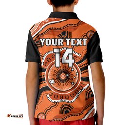 Custom Text And Number Brisbane Roar Football Polo Shirt Go Lions Aboriginal Amazing Aussie