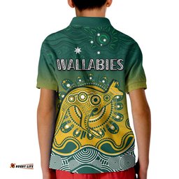 Wallabies Rugby Australia Polo Shirt Aboriginal Amazing Aussie