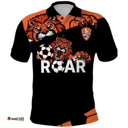 Brisbane Roar Soccer Polo Shirt The Roar Mascot Amazing Aussie