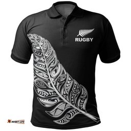 Maori Face Tattoo All Black Rugby Polo Shirt Amazing Aussie